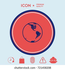 Earth icon. Logo