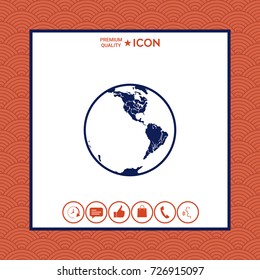 Earth icon. Logo