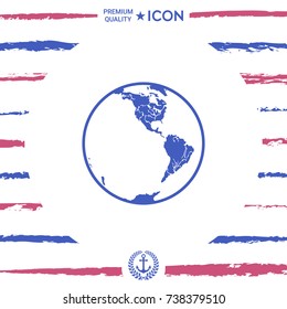 Earth icon. Logo
