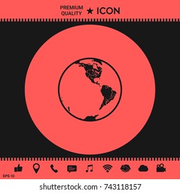 Earth icon. Logo