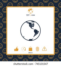 Earth icon. Logo