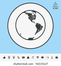 Earth icon. Logo