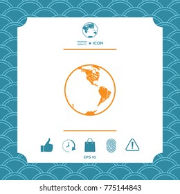 Earth icon. Logo