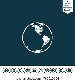 Earth icon. Logo