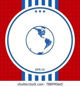 Earth icon. Logo