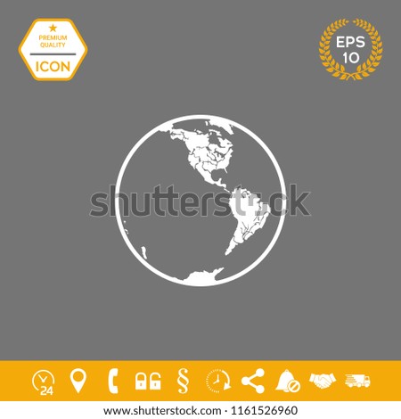 Earth icon. Logo