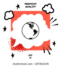Earth icon. Logo. Element for your design