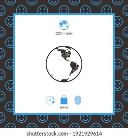 Earth Icon. Logo. Element für Ihr Design