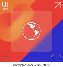 Icono de la Tierra. Logotipo. Elemento para su diseño