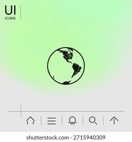 Earth icon. Logo. Element for your design