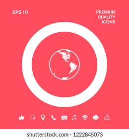 Earth icon. Logo. Graphic elements for your design