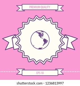 Earth icon. Logo. Graphic elements for your design