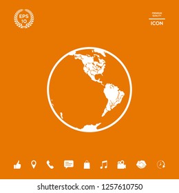 Earth icon. Logo. Graphic elements for your design