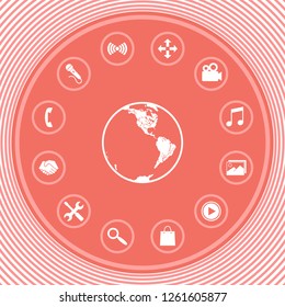 Earth icon. Logo. Graphic elements for your design