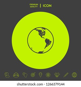 Earth icon. Logo. Graphic elements for your design