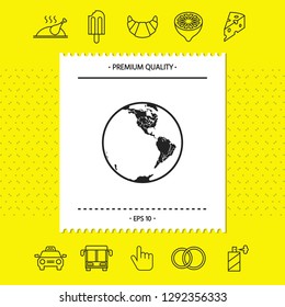 Earth icon. Logo. Graphic elements for your design