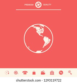 Earth icon. Logo. Graphic elements for your design