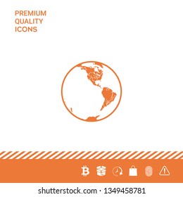 Earth icon. Logo. Graphic elements for your design