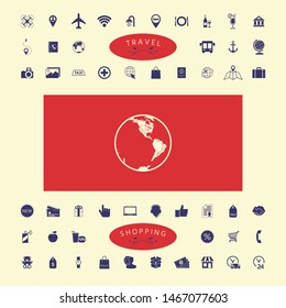 Earth icon. Logo. Graphic elements for your design