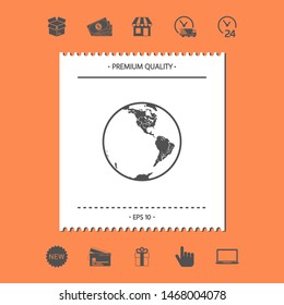 Earth icon. Logo. Graphic elements for your design