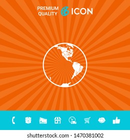 Earth icon. Logo. Graphic elements for your design