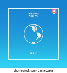 Earth icon. Logo. Graphic elements for your design
