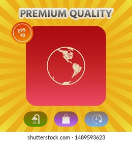 Earth icon. Logo. Graphic elements for your design