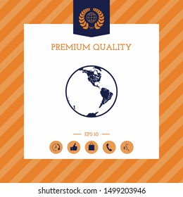 Earth icon. Logo. Graphic elements for your design