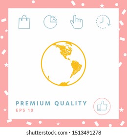 Earth icon. Logo. Graphic elements for your design