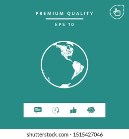 Earth icon. Logo. Graphic elements for your design