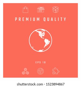 Earth icon. Logo. Graphic elements for your design