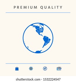 Earth icon. Logo. Graphic elements for your design