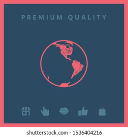 Earth icon. Logo. Graphic elements for your design