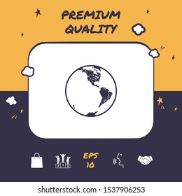 Earth icon. Logo. Graphic elements for your design
