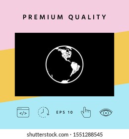 Earth icon. Logo. Graphic elements for your design