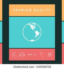 Earth icon. Logo. Graphic elements for your design