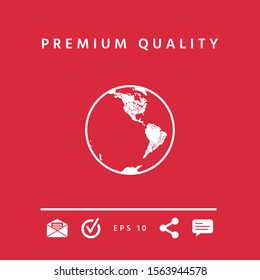 Earth icon. Logo. Graphic elements for your design