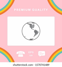 Earth icon. Logo. Graphic elements for your design