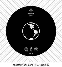 Earth icon. Logo. Graphic elements for your design