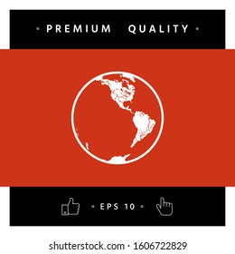 Earth icon. Logo. Graphic elements for your design