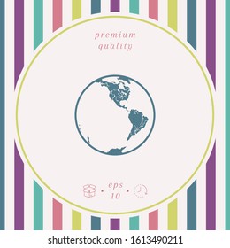 Earth icon. Logo. Graphic elements for your design