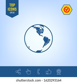 Earth icon. Logo. Graphic elements for your design