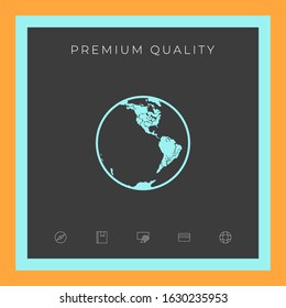 Earth icon. Logo. Graphic elements for your design