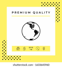 Earth icon. Logo. Graphic elements for your design