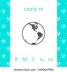Earth icon. Logo. Graphic elements for your design