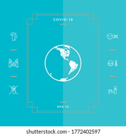 Earth Icon. Logo. Grafische Elemente für Ihr Design