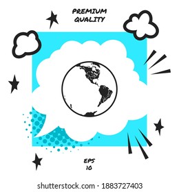 Earth icon. Logo. Graphic elements for your design