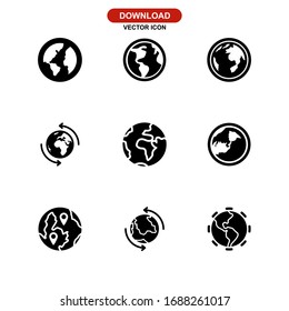 earth icon or logo isolated sign symbol vector illustration - Collection of high quality black style vector icons
