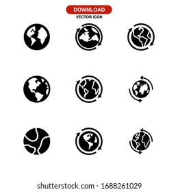 earth icon or logo isolated sign symbol vector illustration - Collection of high quality black style vector icons
