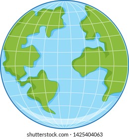 Icono de tierra en ilustración de fondo blanco